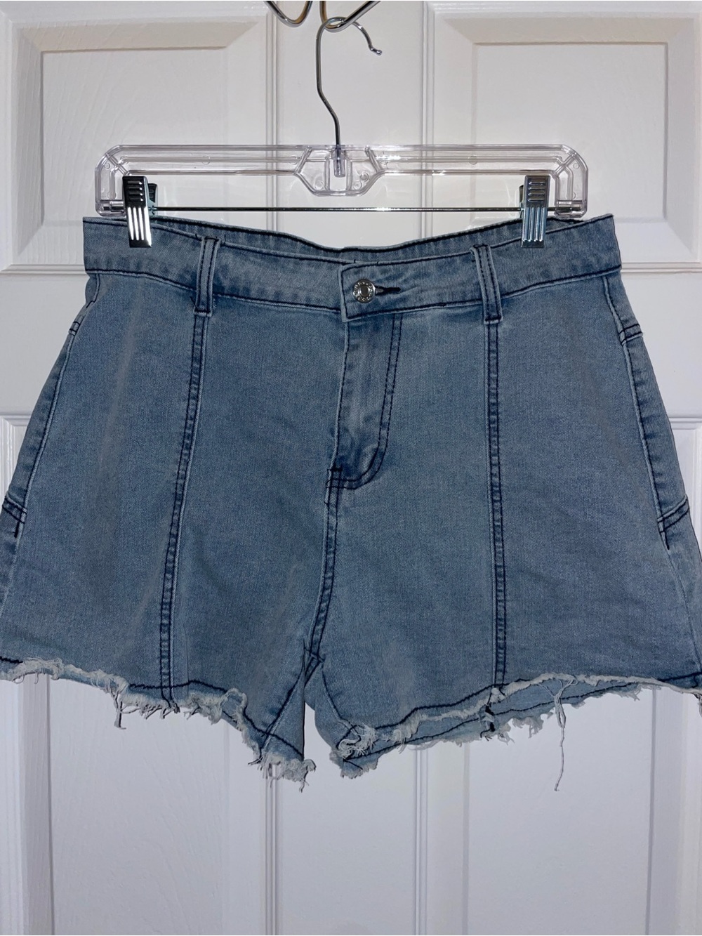 Light Denim Star-back Shorts
